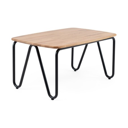 Table basse rectangulaire plateau bois et piètement acier - Clip