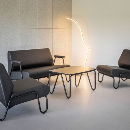 Table basse rectangulaire plateau bois et piètement acier - Clip 2