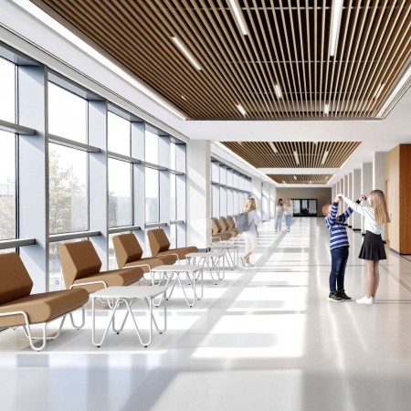 Détail du plateau bois de la table basse - Clip