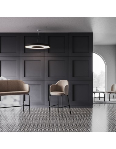 Chaise haute pour tables de 900mm avec assise confortable haut de gamme Flos