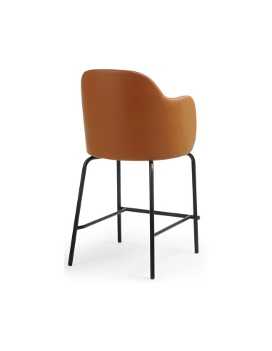 Chaise haute tapissée avec piètement acier de dos Flos