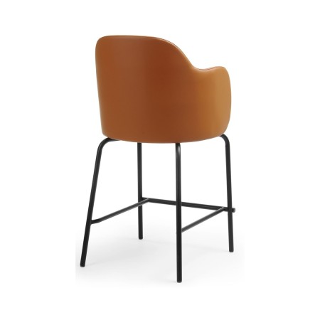 Chaise haute tapissée avec piètement acier de dos Flos