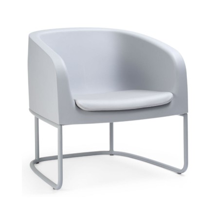 Fauteuil Gummy Bear en plastique recyclé blanc, vue latérale gauche – Gummy Bear