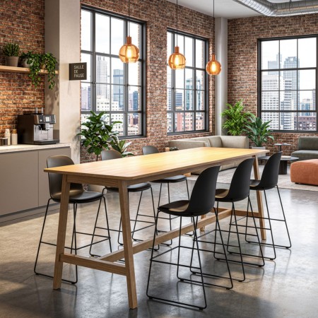 Chaise haute moderne pour comptoir professionnel salle de pause Haali