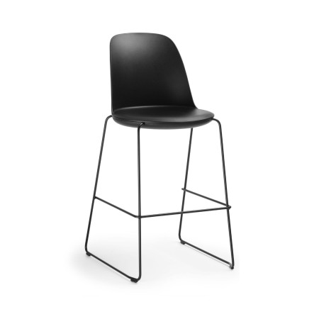 Tabouret Haali structure métallique design contemporain noir