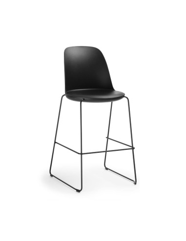 Tabouret Haali structure métallique design contemporain noir