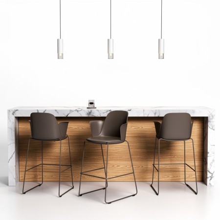 Tabouret de bar avec accoudoirs design HL H P 2