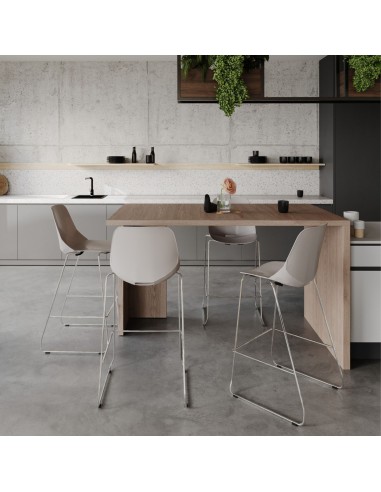 Chaise haute plastique facile à nettoyer en salle de pause d'entreprise hauteur bar Eggo