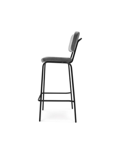 Tabouret haut professionnel avec assise tapissée de profil Epocc