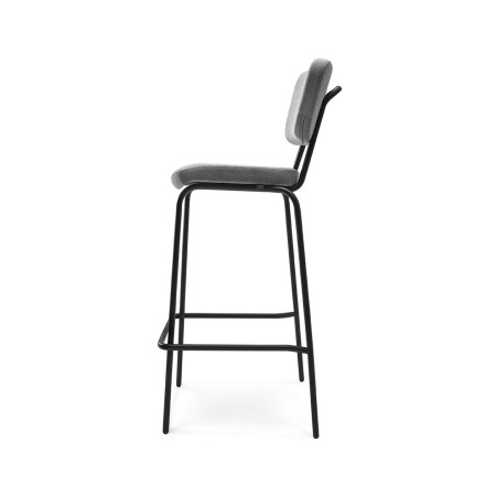 Tabouret haut professionnel avec assise tapissée de profil Epocc