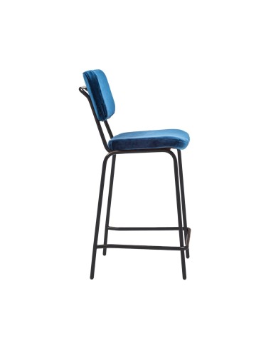 Chaise haute rembourrée structure métal noir Epocc