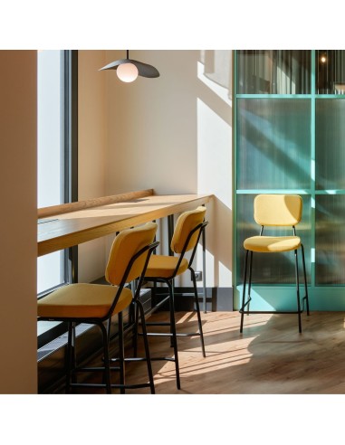 Tabouret professionnel pour bar et bureau moderne Epocc en jaune