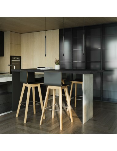 Chaise haute bois design pour bureau et restauration moderne en entreprise suisse Orte