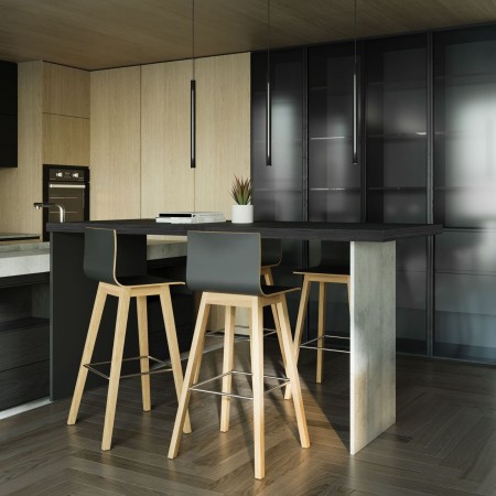 Chaise haute bois design pour bureau et restauration moderne en entreprise suisse Orte