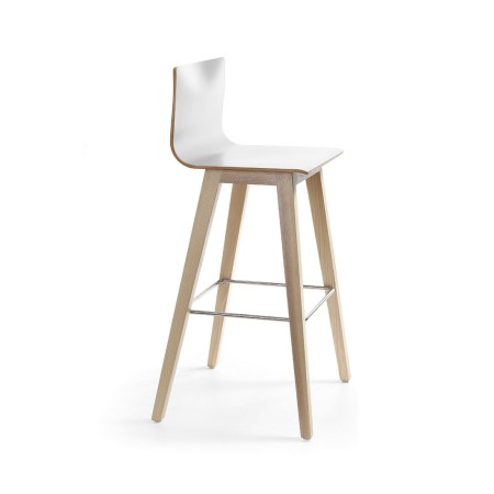 Chaise haute Orte OT W H en bois et contreplaqué blanc