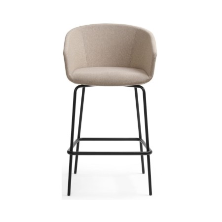 Chaise haute OX S H rembourrée avec piétement métal beige