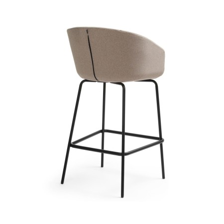 Chaise haute professionnelle pour bar et coworking Oxco de dos beige