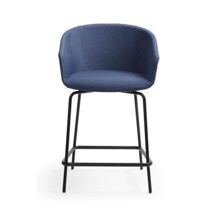 Chaise haute OX S HN rembourrée avec piétement métal vue de face
