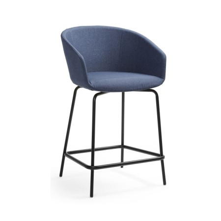 Chaise haute professionnelle pour restaurant et coworking Oxco en bleu