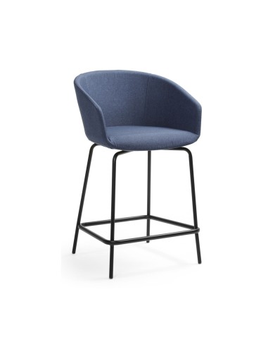 Chaise haute professionnelle pour restaurant et coworking Oxco en bleu