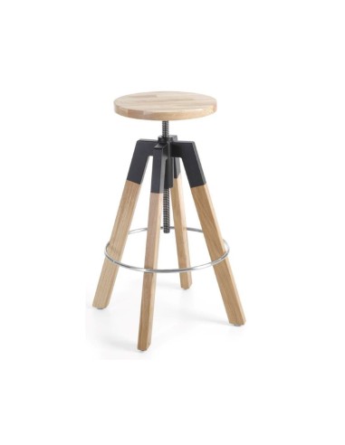 Tabouret de bar Spin SN W OH en bois massif