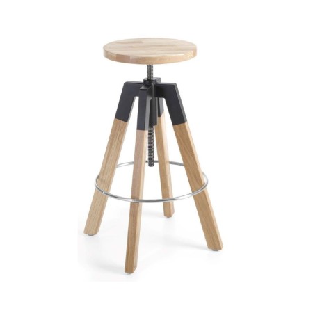 Tabouret de bar Spin SN W OH en bois massif