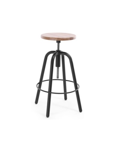 Tabouret de bar Spin SNR OH en bois massif et pieds métal