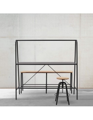 Tabouret loft industriel réglable pour tables hautes en entreprise moderne Spin