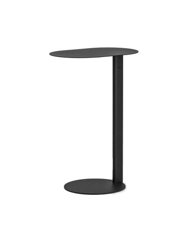 Table d’appoint ovale métal finition noire - Ovall