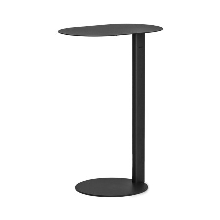Table d’appoint ovale métal finition noire - Ovall