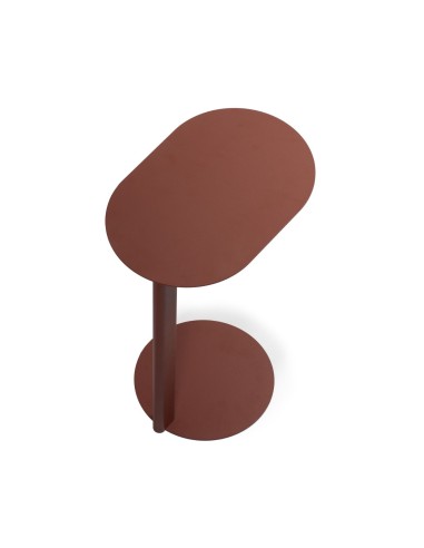 Table d’appoint ovale vue artistique face et dos - Ovall