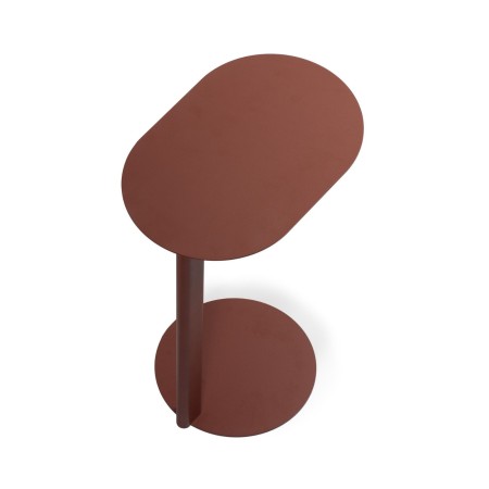 Table d’appoint ovale vue artistique face et dos - Ovall