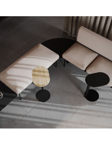 Tables ovales design vue du dessus en situation - Ovall