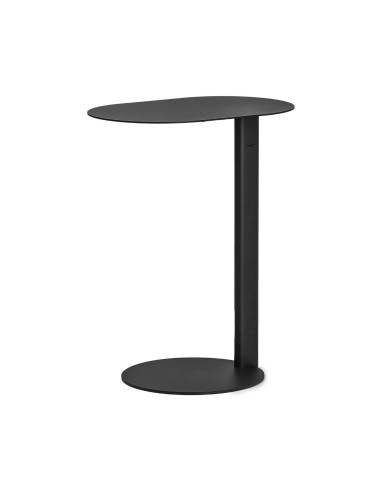 Table d’appoint ovale métal finition noire - Ovall