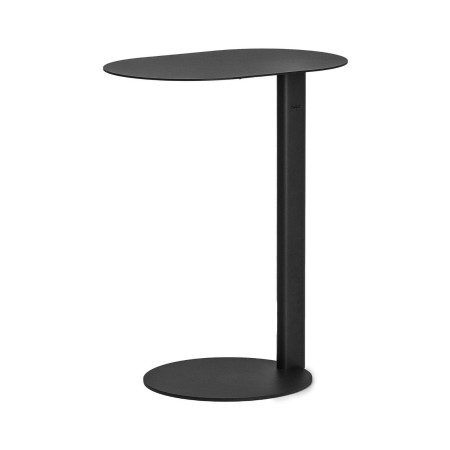 Table d’appoint ovale métal finition noire - Ovall