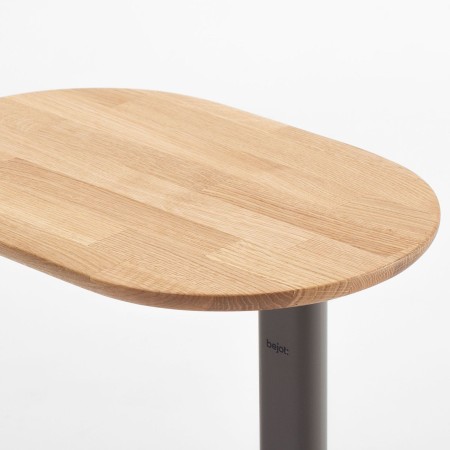 Table d’appoint 60 cm avec plateau bois chêne - Ovall