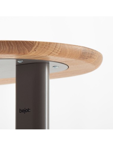 Table d’appoint 60 cm avec plateau bois chêne - Ovall