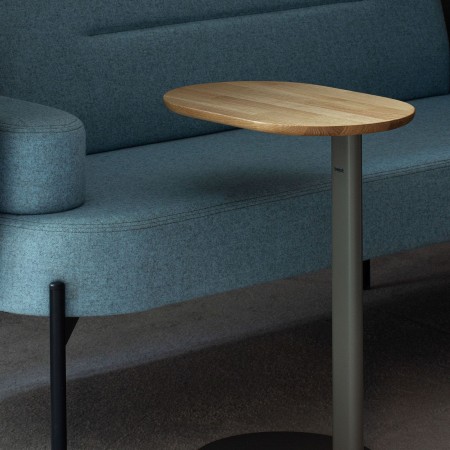 Table d’appoint 60 cm avec plateau bois chêne - Ovall