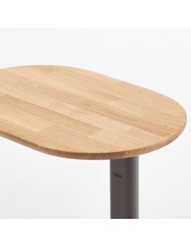 Gros plan plateau ovale bois naturel - Ovall