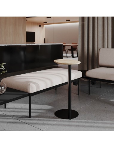 Table d’appoint ovale intégrée à salon contemporain - Ovall