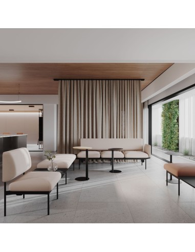 Table d’appoint ovale en situation dans grand salon - Ovall