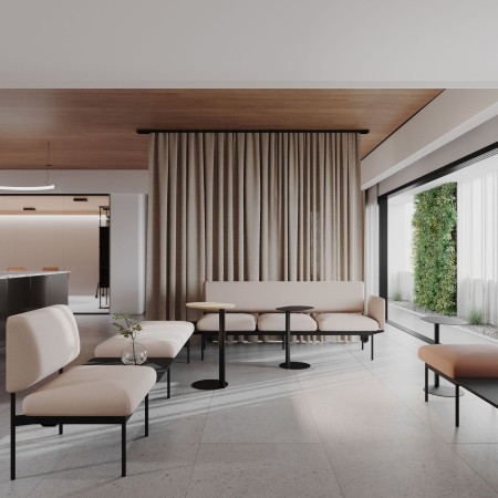 Table d’appoint ovale en situation dans grand salon - Ovall