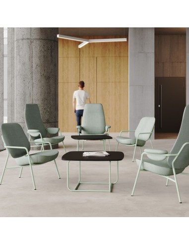 Table basse design bois et métal pour espace lounge - Epocc lounge