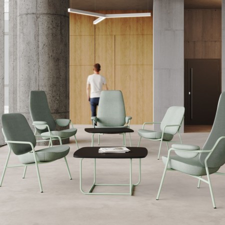 Table basse design bois et métal pour espace lounge - Epocc lounge