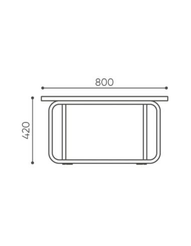 Schéma des dimensions de la table basse - Epocc lounge