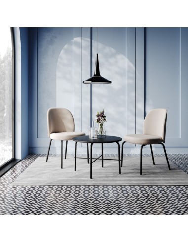 Table basse ronde dans salle d’attente moderne - Flos