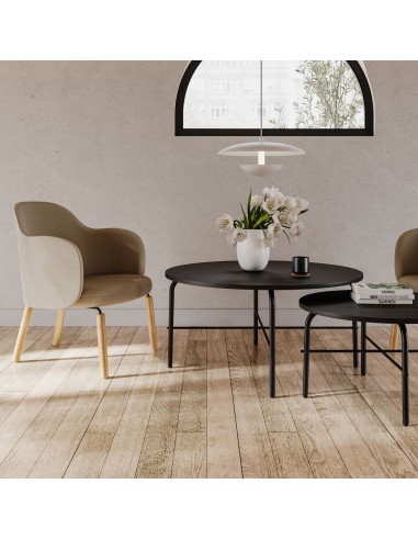 Table basse ronde en espace lounge contemporain - Flos