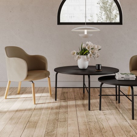 Table basse ronde en espace lounge contemporain - Flos