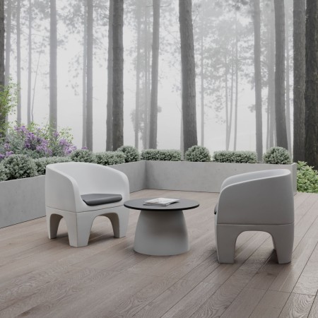 Table basse extérieure dans jardin contemporain - Gummy bear