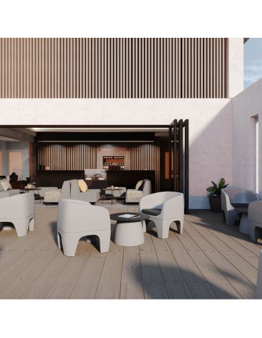 Table basse extérieure en espace lounge outdoor - Gummy bear